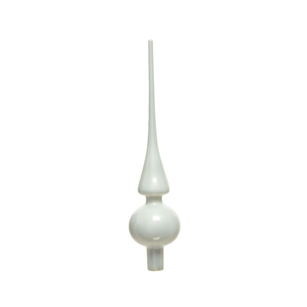 VRH ZA JELKO DECORIS HLADNO BELE BARVE SIJOČ VIŠINA 26 CM