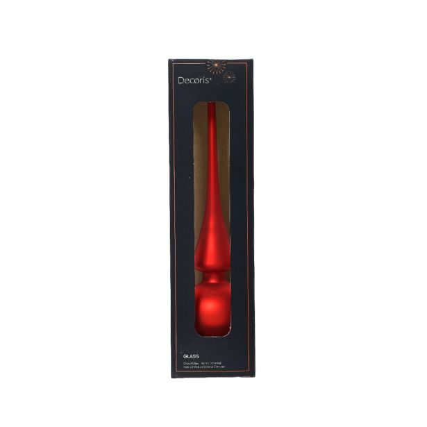 VRH ZA JELKO DECORIS RDEČA VIŠINA 26 CM