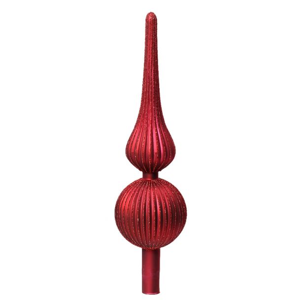 VRH ZA JELKO DECORIS RDEČA VIŠINA 31 CM VZOREC, SORTIRANO