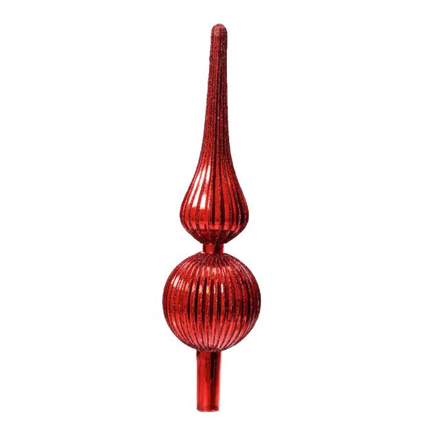 VRH ZA JELKO DECORIS RDEČA VIŠINA 31 CM VZOREC, SORTIRANO