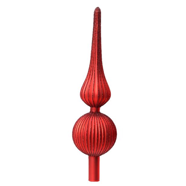 VRH ZA JELKO DECORIS RDEČA VIŠINA 31 CM VZOREC, SORTIRANO