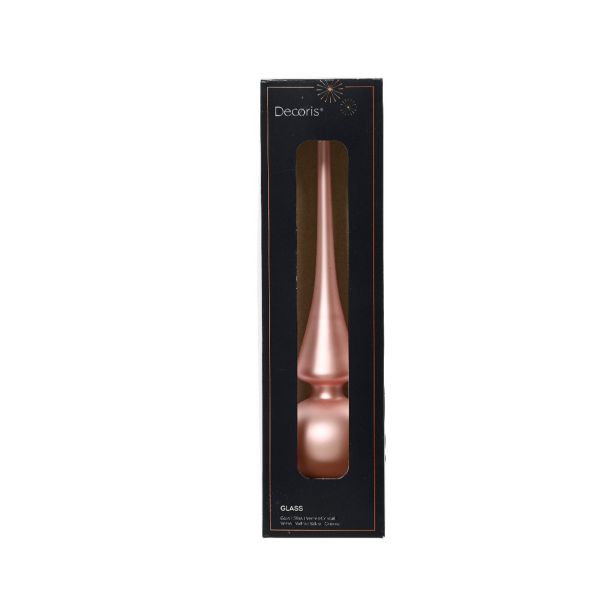 VRH ZA JELKO DECORIS ŠPICA 26 CM ROZA MAT