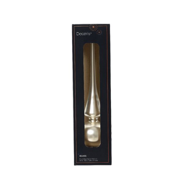 VRH ZA JELKO DECORIS ŠPICA 26 CM SREBRNA MAT