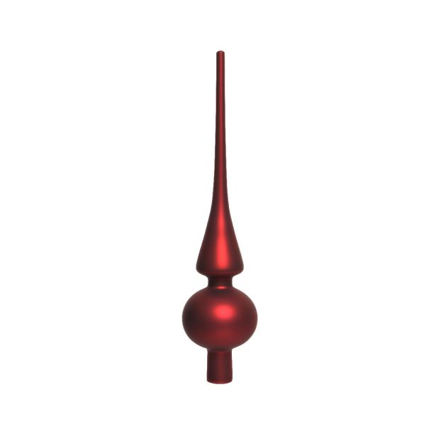 VRH ZA JELKO DECORIS TEMNO RDEČA VIŠINA 26 CM