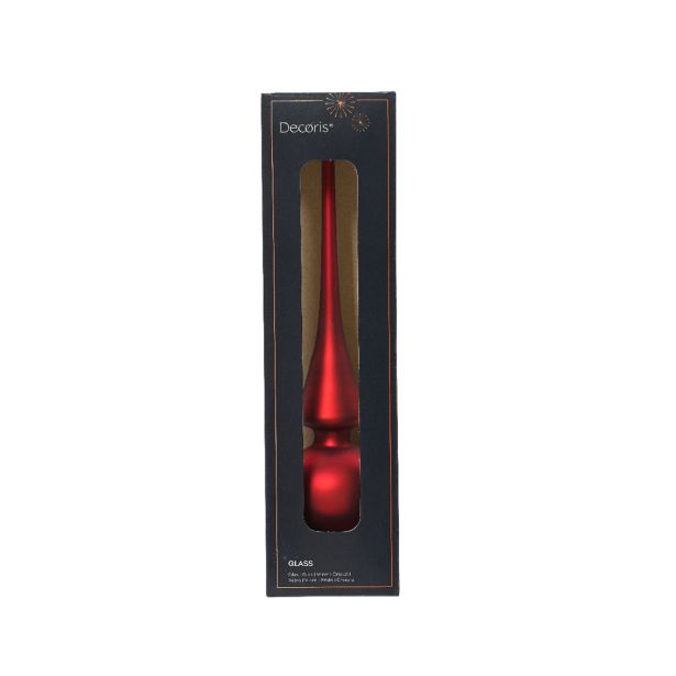 VRH ZA JELKO DECORIS TEMNO RDEČA VIŠINA 26 CM