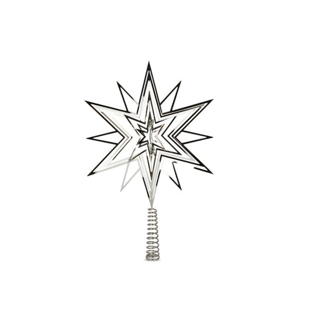 OKRASEK ZA JELKO R+W VRH ZA JELKO ZVEZDA SREBRNA