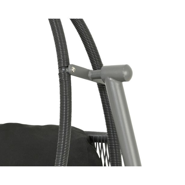 VRTNA GUGALNICA DECORIS VISEČI STOL GUGALNICA TUNJA, ČRN