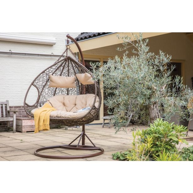 VRTNA GUGALNICA LESLI JAJČEK ZA 2 OSEBI BEŽ BLAZINA