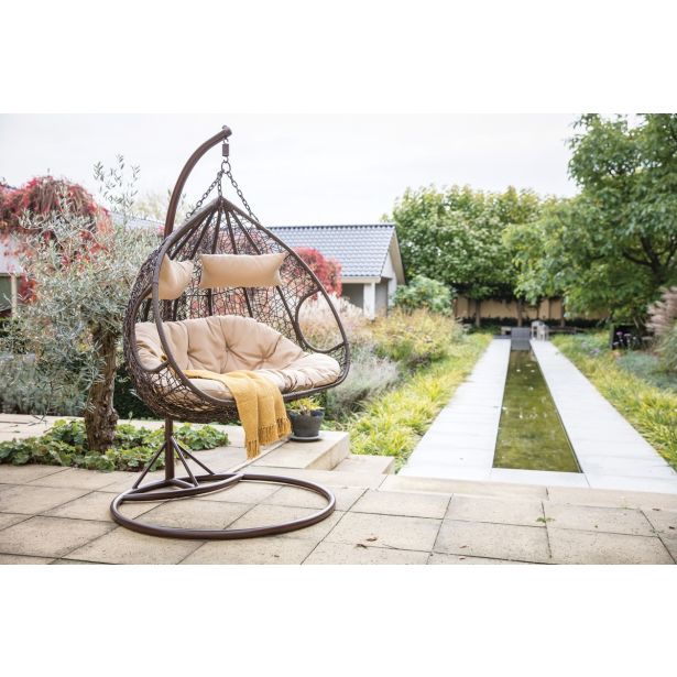 VRTNA GUGALNICA LESLI JAJČEK ZA 2 OSEBI BEŽ BLAZINA