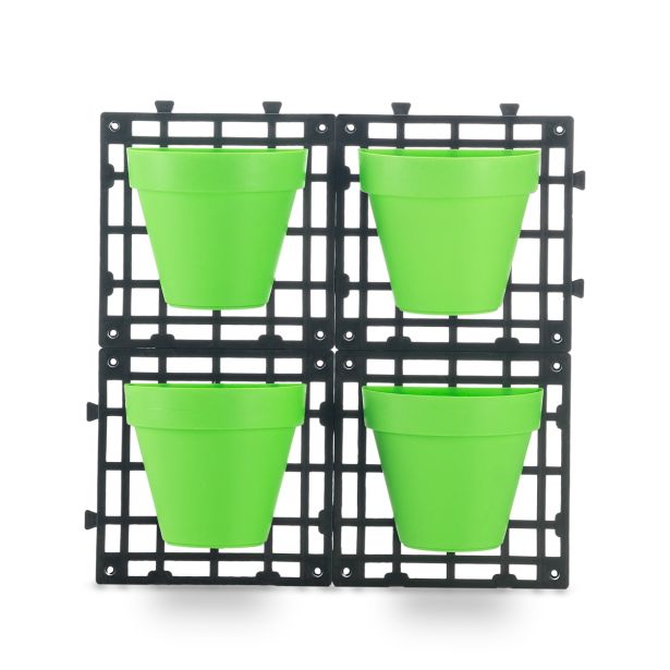 STOJALO ZA ROŽE DELIMANO GROW VRTNA STENA ZELENA S 4 LONČKI 18X11X16CM