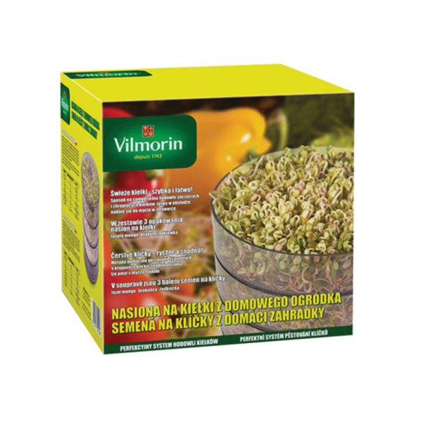 VRTNARSKI PRIPOMOČEK VILMORIN KALILNIK 3 SLOJNI DARILO 3 VREČKE S SEMENI