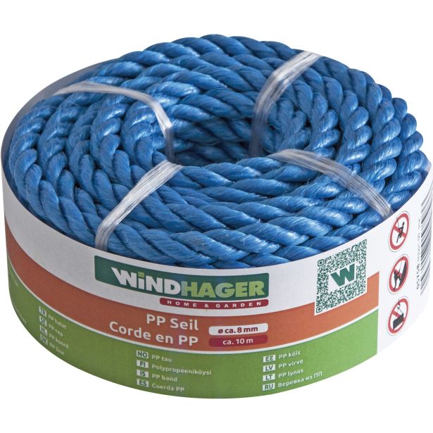 VRVICA PLETENA, PP, 8 MM X 10 M, MODRA