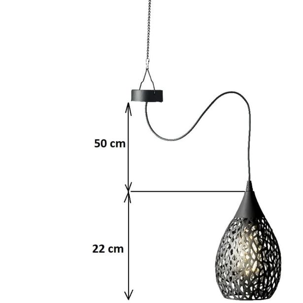 VRTNE LUČKE LUMINEO SOLARNA VISEČA LUČ SORTIRANO 22X13 CM