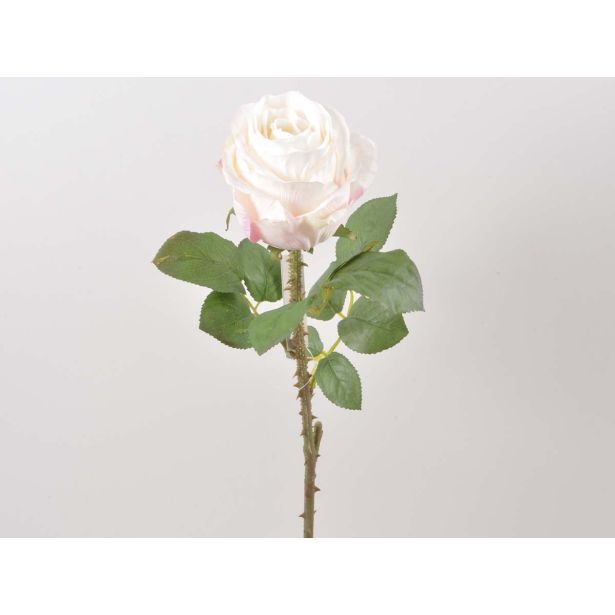 UMETNO CVETJE VRTNICA ENOJNA 55CM KREM