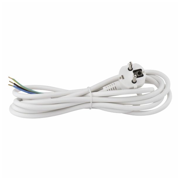 VRVICA EMOS 3X0.75 H05VV-F 3G PVC 3M ŠUKO KOTNI VTIKAČ BELA