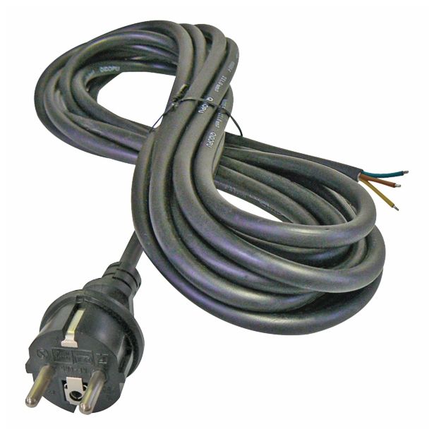 VRVICA EMOS 3X2.5 H05RR-F 3G GUMA 3M ŠUKO VTIKAČ ČRNA