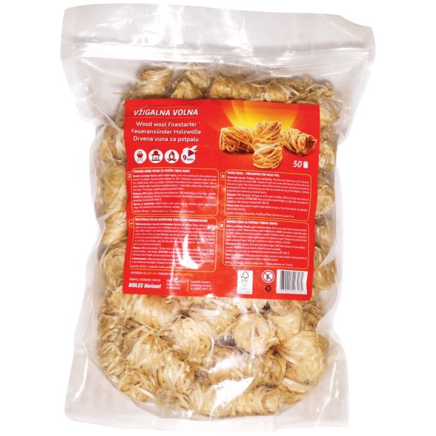 PRIPOMOČKI ZA PODŽIG BIOLES HORIZONT VŽIGALNA VOLNA, 50 KOS V ZIP VREČKI