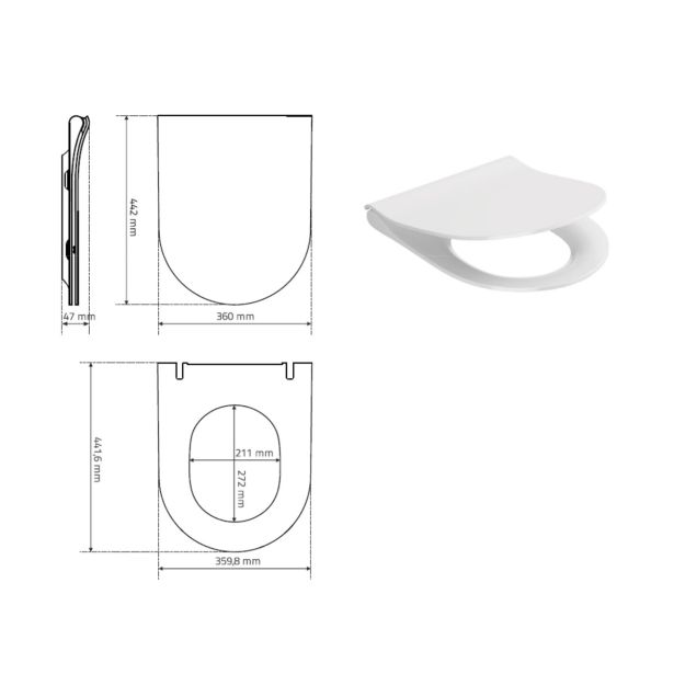 DESKA ZA WC ŠKOLJKO OPOCZNO URBAN HARMONY STREET FUSION SLIM SC, TO