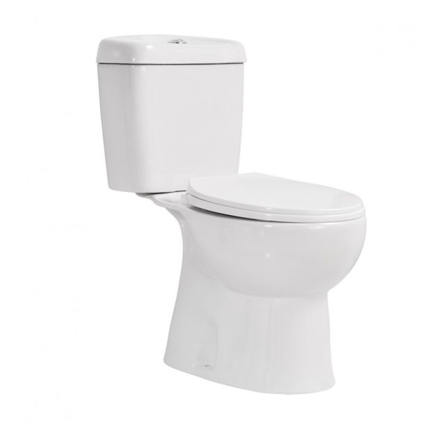 WC ŠKOLJKA, STOJEČA GEPARD INTER CERAMIC WC MONOBLOK TALNI IZLIV, Z WC DESKO