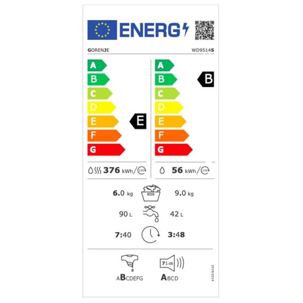 PRALNO-SUŠILNI STROJ GORENJE WD9514S