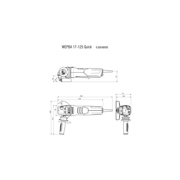 KOTNI BRUSILNIK METABO WEPBA 17-125 QUICK