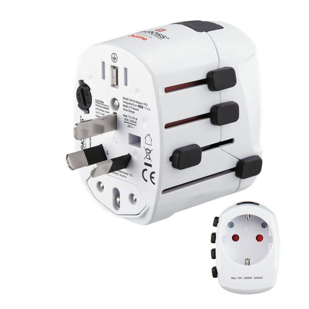 WORLD TRAVEL PRO WORLD TRAVEL ADAPTER, 3-PIN