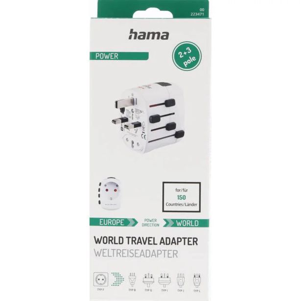 WORLD TRAVEL PRO WORLD TRAVEL ADAPTER, 3-PIN