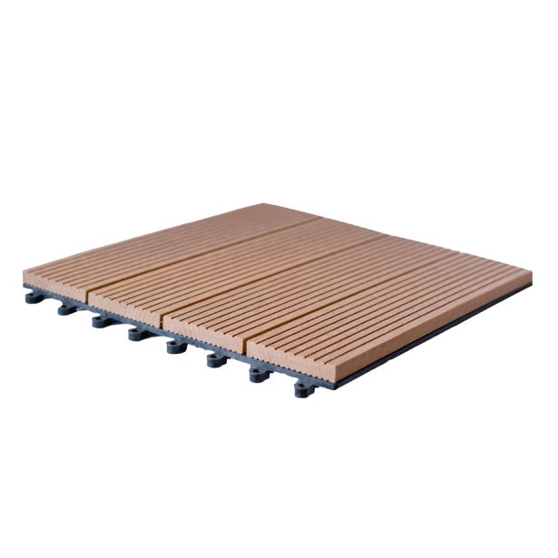WPC DESKA ZA TERASO KLIK PLOŠČA RJAVA 300X300X22 MM