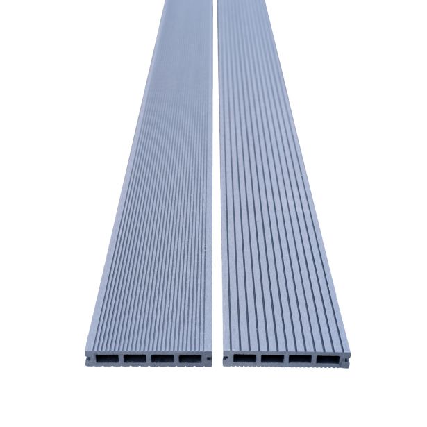 WPC DESKA ZA TERASO SVETLO SIVA 2200X150X25 MM OZKO/ŠIROKO REBRANA
