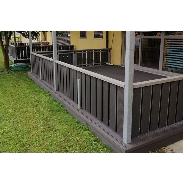 WPC SISTEM OGRAJA U-PROFIL RJAVA 4000X90X40 MM