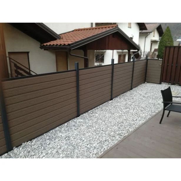 WPC SISTEM OGRAJA KAVNO RJAVA 180X180 CM 1 STEBRIČEK + 13 DESK