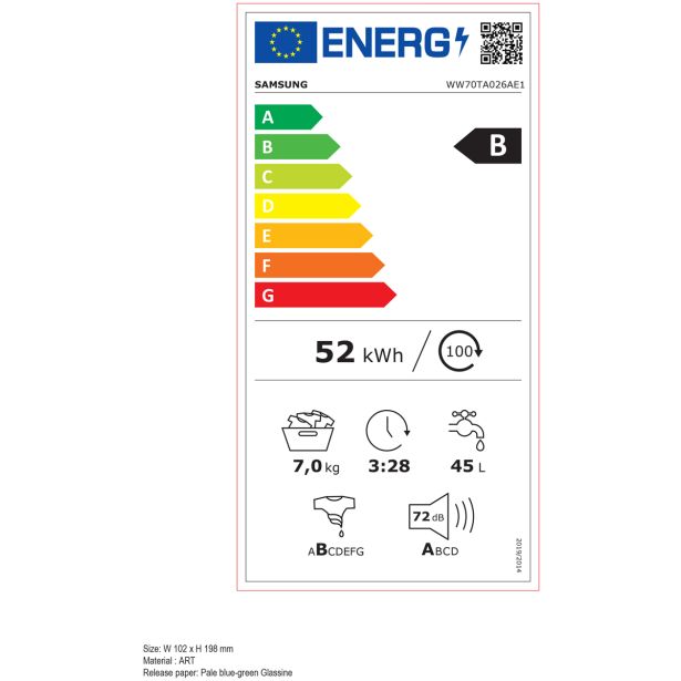 PRALNI STROJ SAMSUNG WW70TA026AE1LE