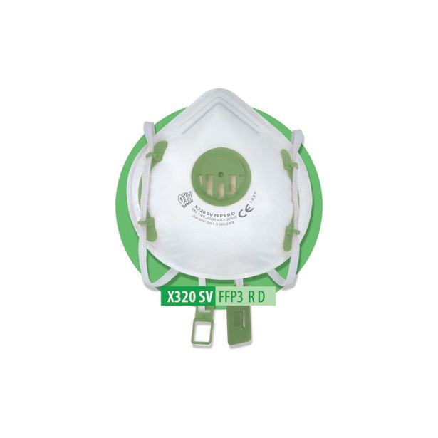 ZAŠČITNA RESPIRATOR MASKA OXYLINE X 320 SV FFP3 Z VENTILOM ZAV=3KOS