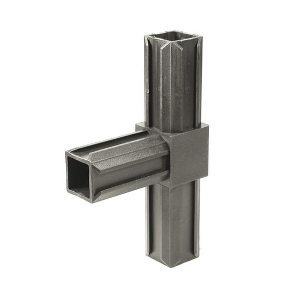 VEZNI ELEMENT ALBERTS XD CEVNI 20X20MM T KOS ČRNI PVC