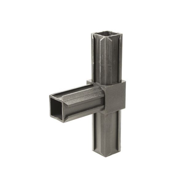 VEZNI ELEMENT ALBERTS XD CEVNI 20X20MM T KOS ČRNI PVC