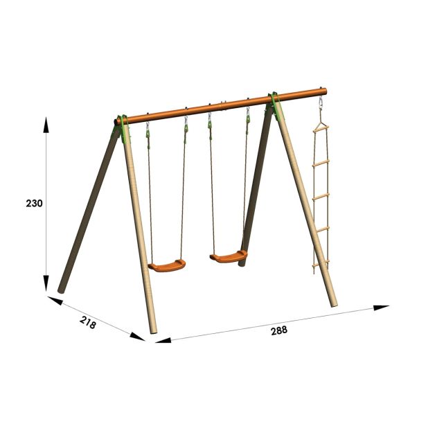 GUGALNICA AMCA XYLO TECHWOOD 2.3M - 2 SEDEŽA, LESTEV