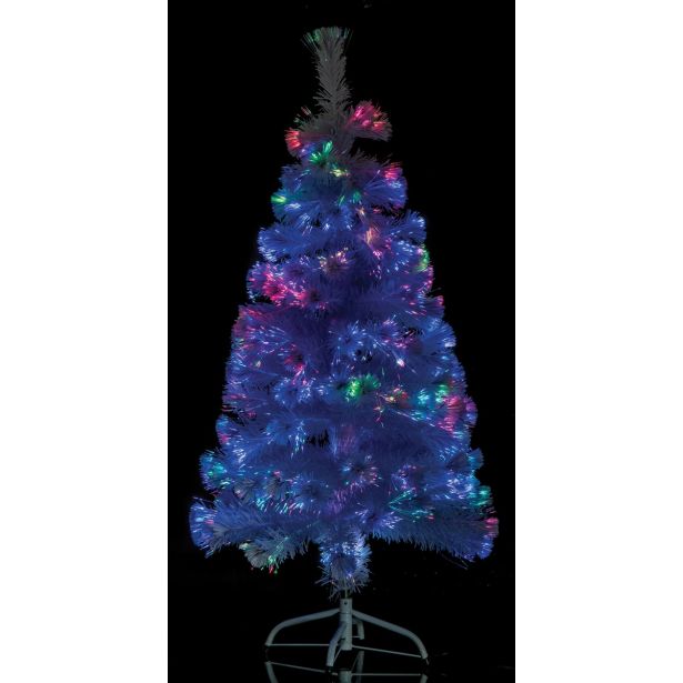 NOVOLETNA JELKA MQ Z OPTIČNIMI VLAKNI 120 CM ZELENA Z ZVEZDICAMI