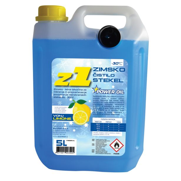 Z1 ZIMSKA TEKOČINA ZA VETROBRANSKO STEKLO DO -30°C 5L