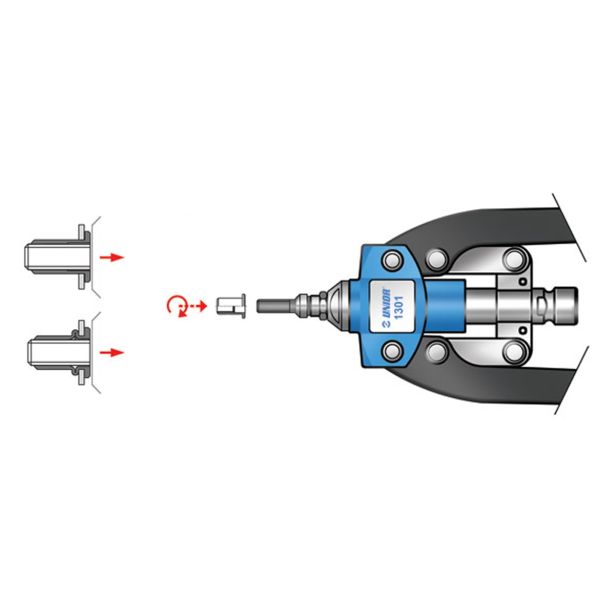 ROČNE KLEŠČE ZA ZAKOVICE UNIOR ZA ZAKOVICE 3.2-6.4 MM IN MATICE M4-M10 ART. 1301