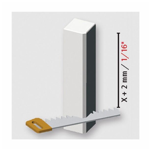 ZAKLJUČEK/ROZETA FN MDF UNIVERZALNI KOT BEL 18X18X112 MM
