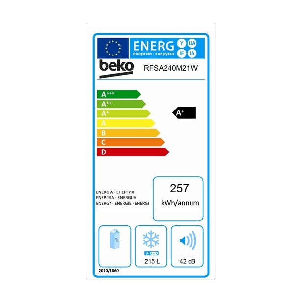 ZAMRZOVALNA OMARA BEKO RFSA 240M21W