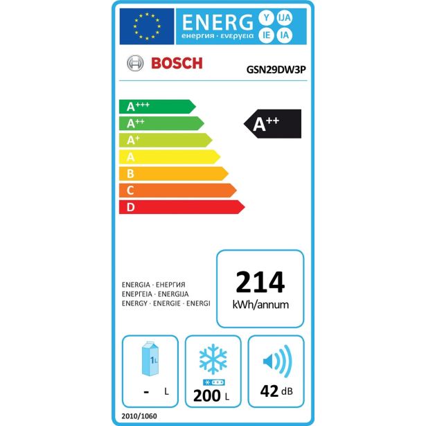 ZAMRZOVALNA OMARA BOSCH GSN 29DW3P