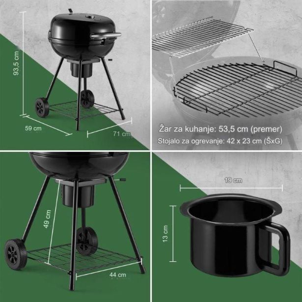 ŽAR NA OGLJE VONHAUS KETTLE BBQ VONDV-2500934
