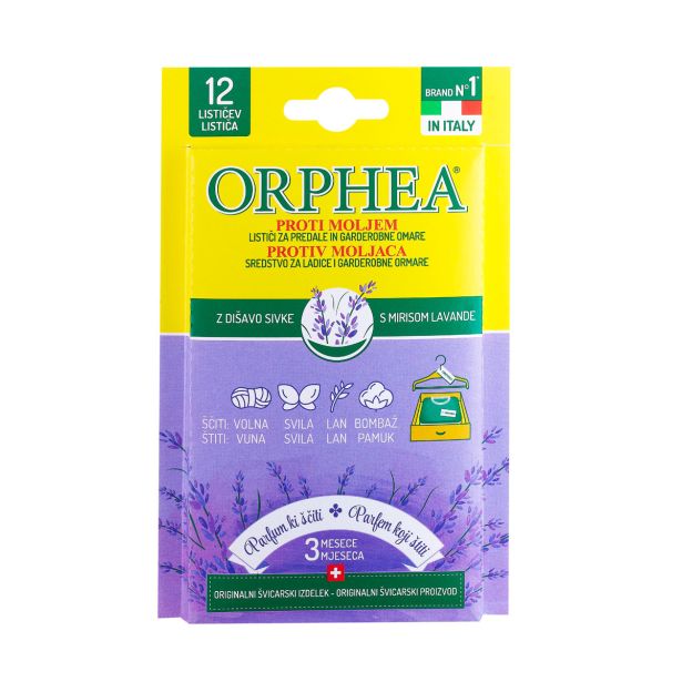 ZAŠČITA PRED INSEKTI ORPHEA LISTIČI PROTI MOLJEM 12/1 SIVKA
