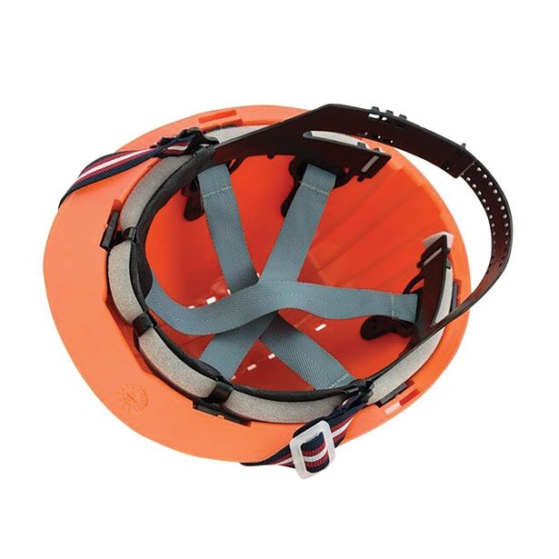 ZAŠČITNA ČELADA ORANŽNA GRADBENA TIP 200 Z REGULACIJO ZADAJ