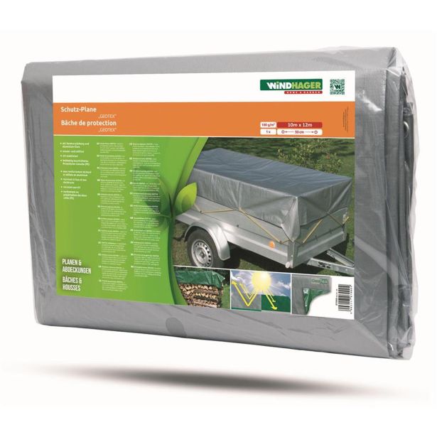 ZAŠČITNA PONJAVA WINDHAGER 10X12M TARPAULIN 180G/M2 SREBRNA