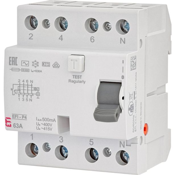 ZAŠČITNO STIKALO FID ETI EFI-P4 AC 25/0.03A 4P FID