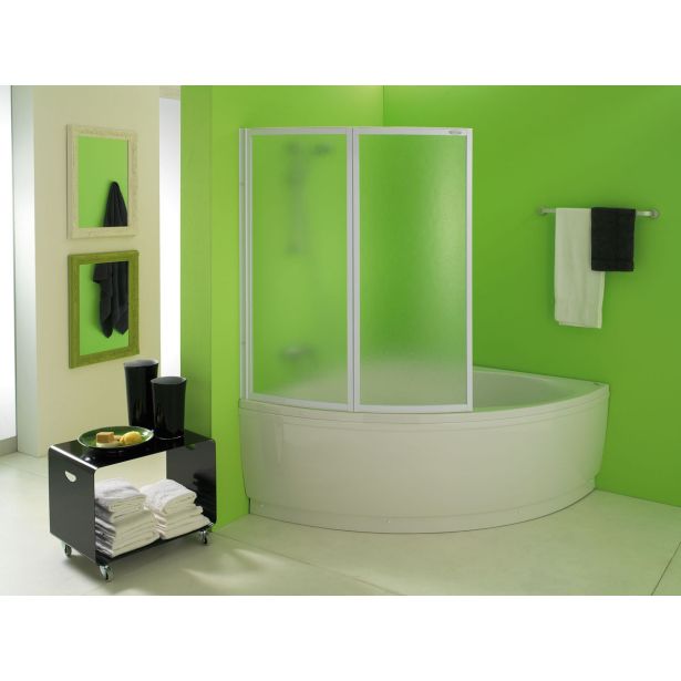 ZASLON PRŠNI ZA KAD KOLPA SAN TP-108 QUAT BELA H=140 ZA LULU, VOICE