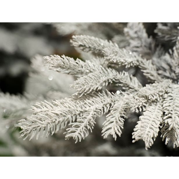 ZASNEŽENA NOVOLETNA JELKA GRANDIS FIR IZ UMETNE MASE, VIŠINE 210 CM