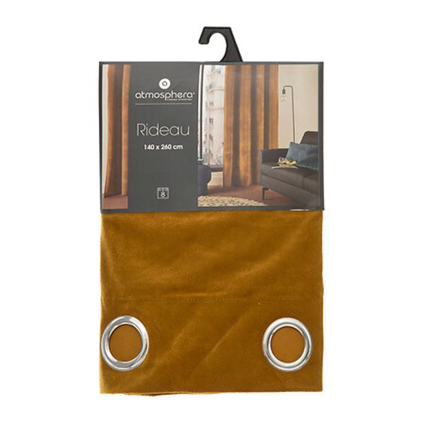 ZAVESA ATMOSPHERE DIMOUT LILOU 140X260CM PES ZLATO-RJAVA